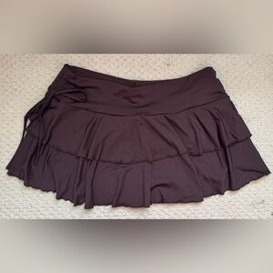 SHEIN Brown Ruffled Mini Skirt